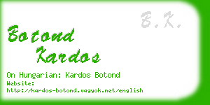 botond kardos business card